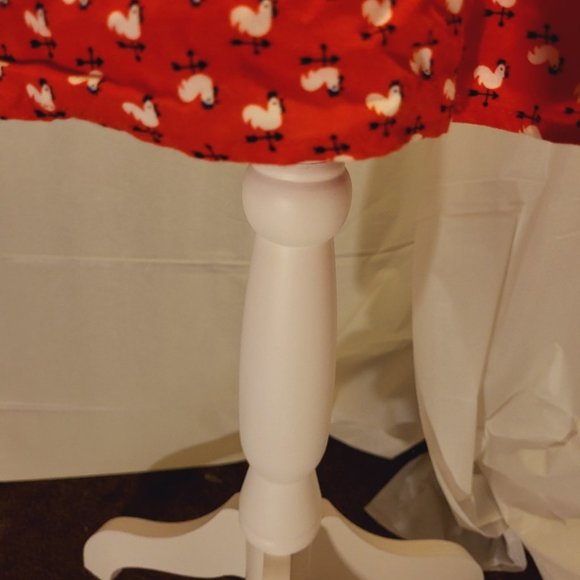 Forever 21 Rooster Print Red Fit and Flare Dress with Belt M - Picture 11 of 14